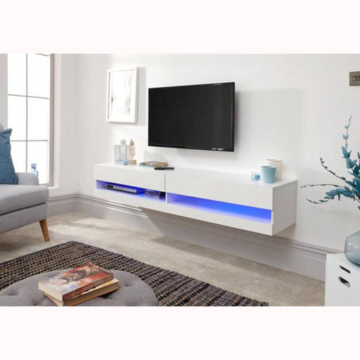 Galicia 180cm Wall Tv Unit With LED White TV Unit GW 