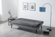 Gaudi Curled Base Sofabed - Grey Velvet Sofa beds Julian Bowen V2 