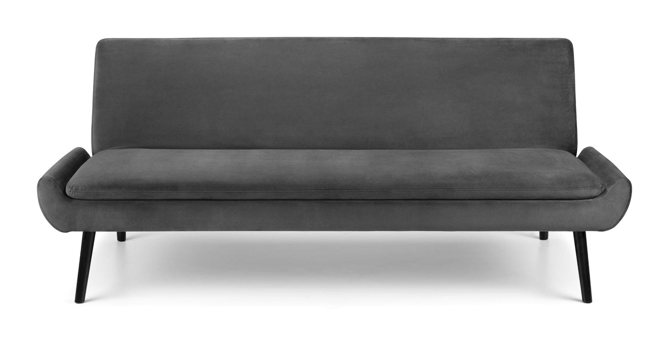 Gaudi Curled Base Sofabed - Grey Velvet Sofa beds Julian Bowen V2 