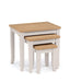 Davenport Oak/Elephant Grey Nest Of Tables Nest Of Tables Julian Bowen V2 