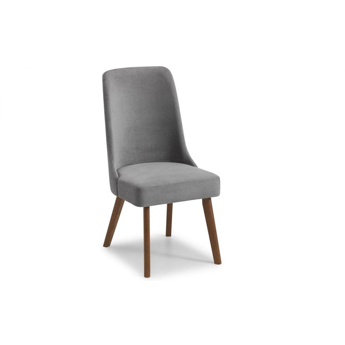 Huxley Chenille Dining Chair - Dusk Grey (2 Per Box) Dining Chairs Julian Bowen V2 