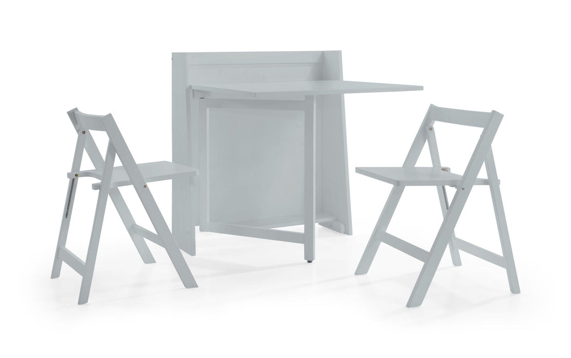 Helsinki Compact Folding Light Grey Dining Set Dining Set Julian Bowen V2 