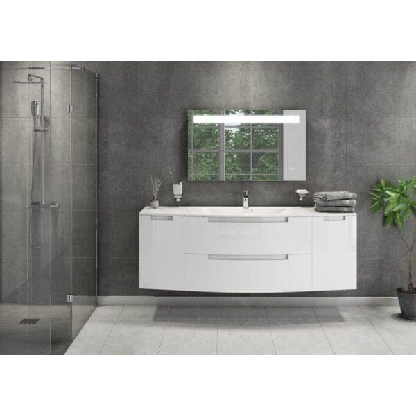 Henley Gloss White 800mm Wall Mounted Cabinet Bathroom Furniture Vendor 116 