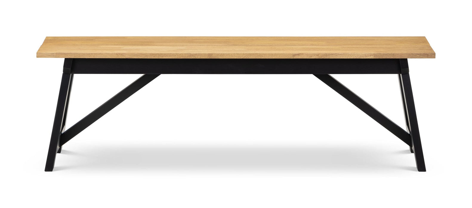 Hockley Bench Black/Oak Dining Bench Julian Bowen V2 