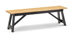 Hockley Bench Black/Oak Dining Bench Julian Bowen V2 