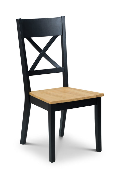 Hockley Chair Black/Oak (2 Per Box) Dining Chairs Julian Bowen V2 