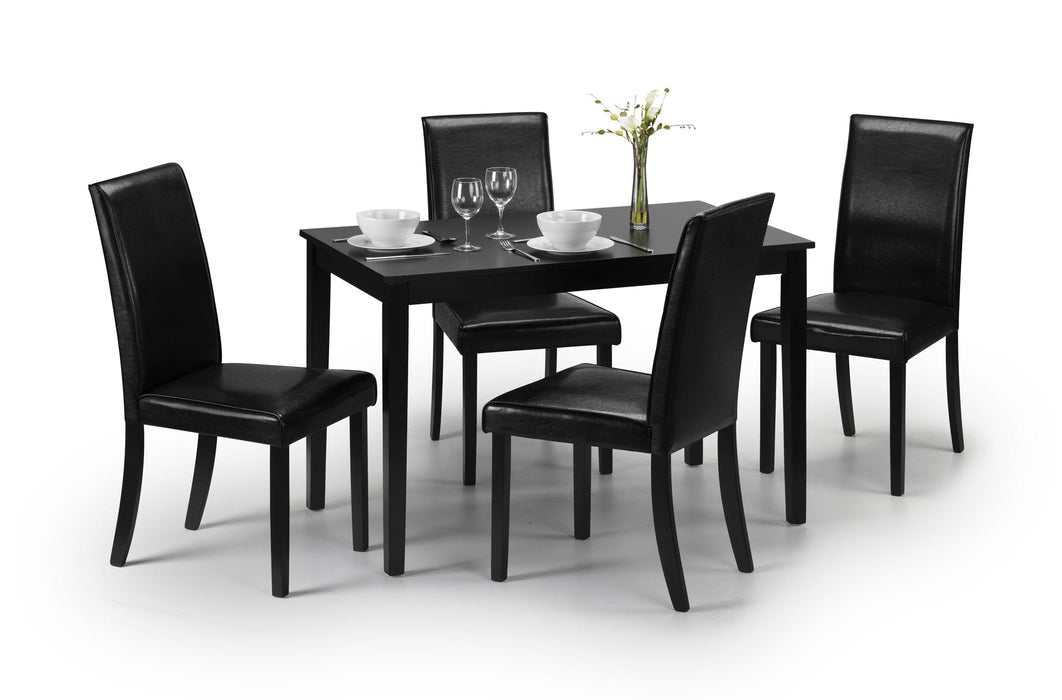 Hudson Dining Chair - Black (2 Per Box) Dining Chairs Julian Bowen V2 