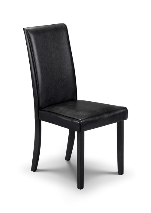 Hudson Dining Chair - Black (2 Per Box) Dining Chairs Julian Bowen V2 