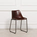 Leather Industrial Saddle Style Dining Chair Dining Chairs Maison Repro 