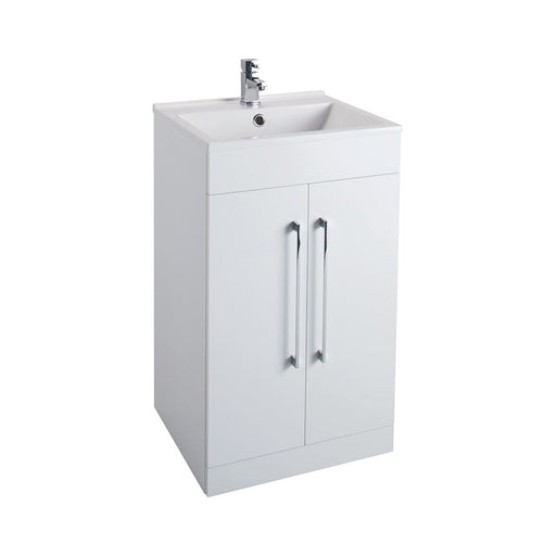 Idon Gloss White 500mm 2 Door Basin Unit Bathroom Furniture Vendor 116 