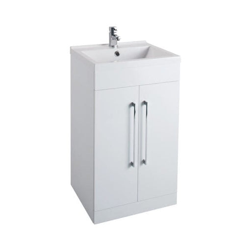 Idon Gloss White 500mm 2 Door Basin Unit Bathroom Furniture Vendor 116 