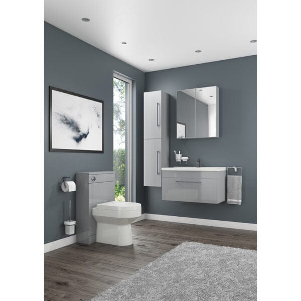 Idon Grey 800mm 1 Drawer Basin Unit Bathroom Furniture Vendor 116 