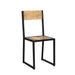 COSMO PAIR OF INDUSTRIAL METAL & WOOD DINING CHAIRS IHv2 