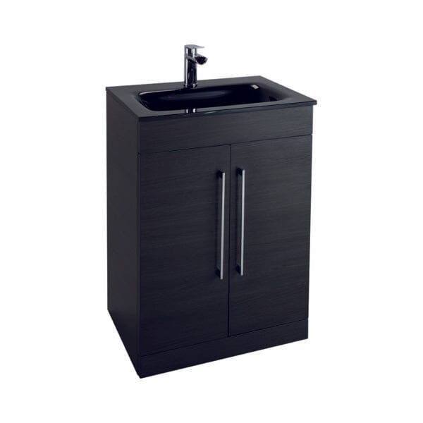 Idon Black 600mm 2 Door Basin Unit Bathroom Furniture Vendor 116 