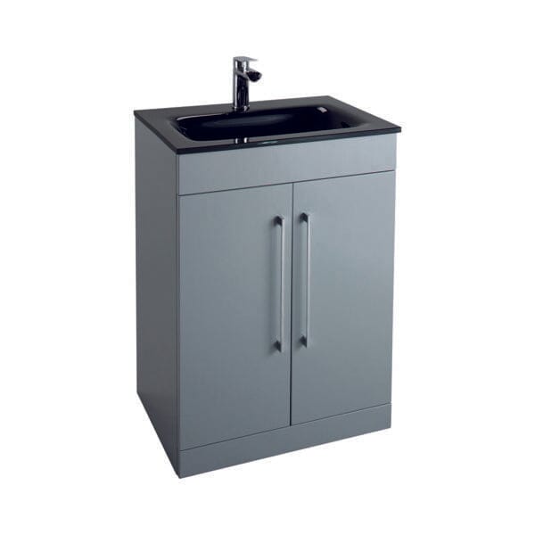 Idon Grey 600mm 2 Door Basin Unit Bathroom Furniture Vendor 116 