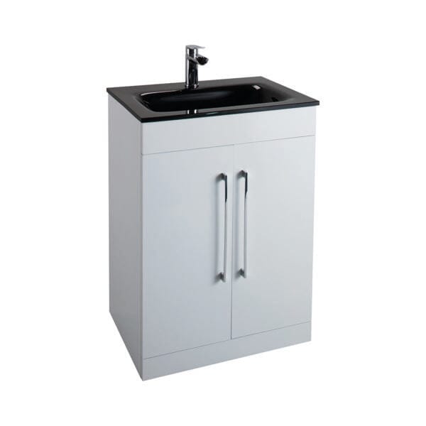 Idon Gloss White 600mm 2 Door Basin Unit Bathroom Furniture Vendor 116 