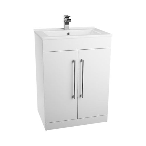 Idon Gloss White 600mm 2 Door Basin Unit Bathroom Furniture Vendor 116 