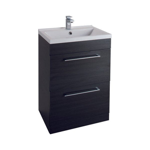 Idon Black 800mm 2 Drawer Basin Unit Bathroom Furniture Vendor 116 