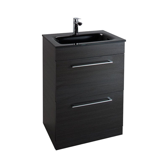 Idon Black 800mm 2 Drawer Basin Unit Bathroom Furniture Vendor 116 