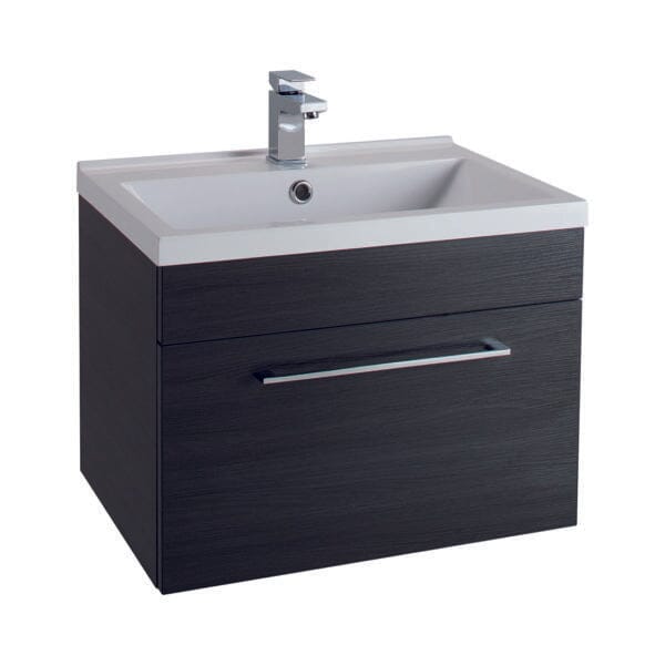 Idon Black 600mm 1 Drawer Basin Unit Bathroom Furniture Vendor 116 