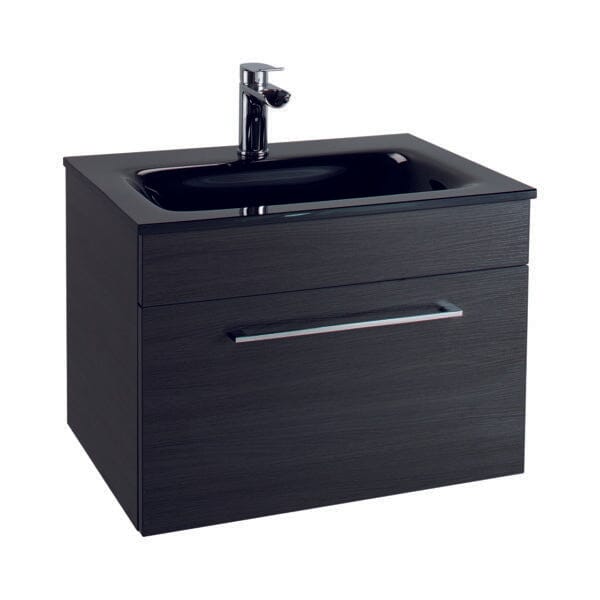 Idon Black 600mm 1 Drawer Basin Unit Bathroom Furniture Vendor 116 