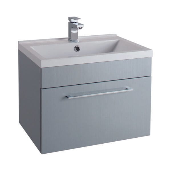 Idon Grey 600mm 1 Drawer Basin Unit Bathroom Furniture Vendor 116 