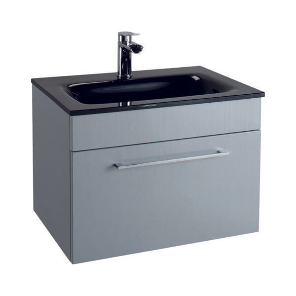 Idon Grey 600mm 1 Drawer Basin Unit Bathroom Furniture Vendor 116 