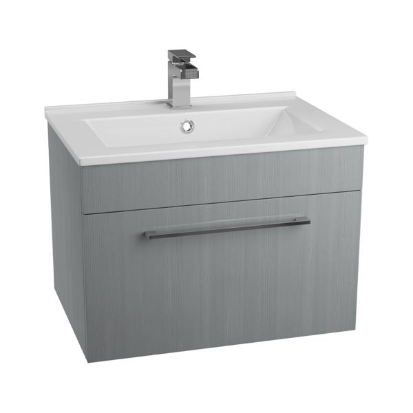 Idon Grey 600mm 1 Drawer Basin Unit Bathroom Furniture Vendor 116 