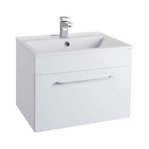 Idon Gloss White 600mm 1 Drawer Basin Unit Bathroom Furniture Vendor 116 