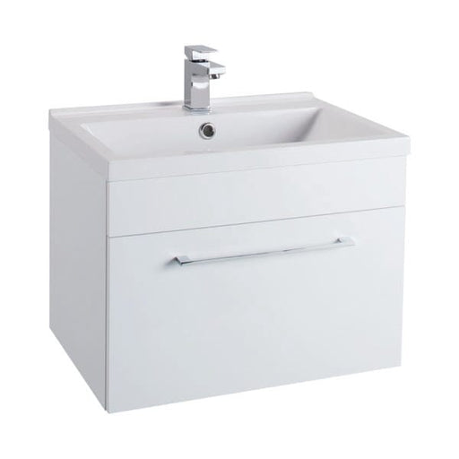 Idon Gloss White 600mm 1 Drawer Basin Unit Bathroom Furniture Vendor 116 