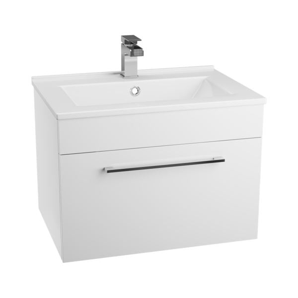 Idon Gloss White 600mm 1 Drawer Basin Unit Bathroom Furniture Vendor 116 