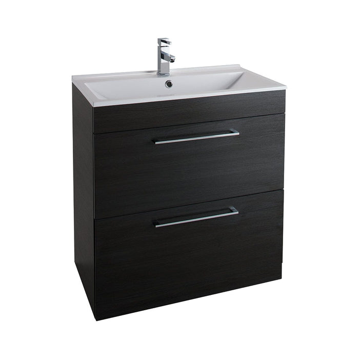 Idon Black 800mm 2 Drawer Basin Unit Bathroom Furniture Vendor 116 