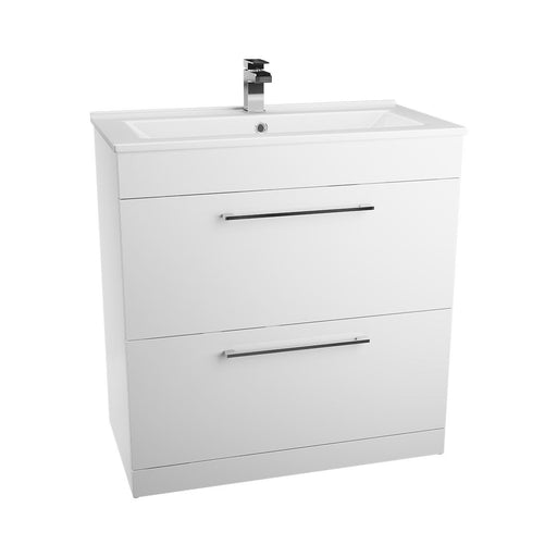 Idon Gloss White 800mm 2 Drawer Basin Unit Bathroom Furniture Vendor 116 