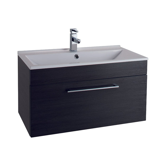 Idon Black 800mm 1 Drawer Basin Unit Bathroom Furniture Vendor 116 