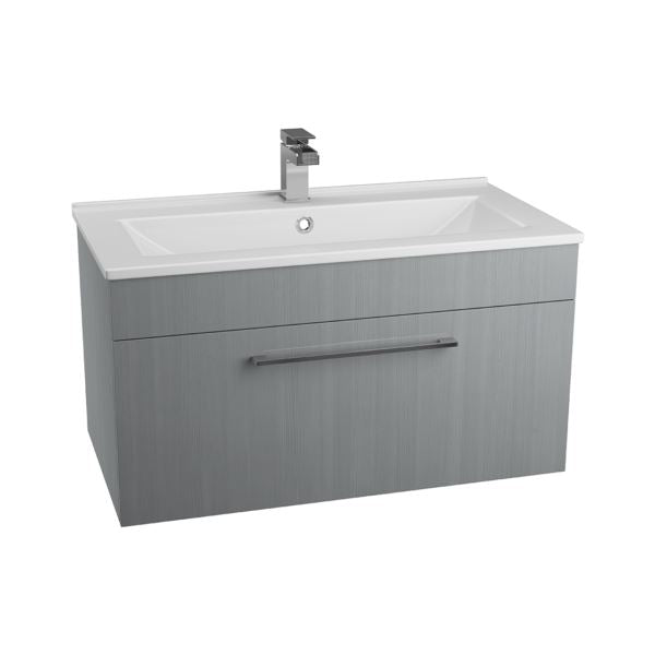 Idon Grey 800mm 1 Drawer Basin Unit Bathroom Furniture Vendor 116 