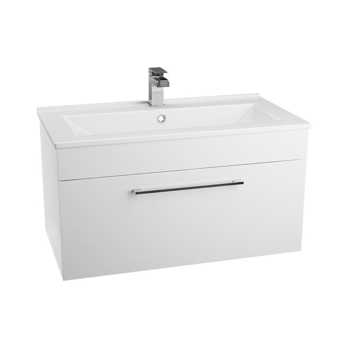 Idon Gloss White 800mm 1 Drawer Basin Unit Bathroom Furniture Vendor 116 