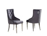 Pair of Florence Dark Grey Lion Chairs Dining Chairs HB 