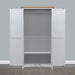 Lagan Grey & Oak Double Robe Wardrobes HB 