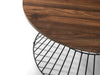 Jersey Round Wire Coffee Table - Walnut Coffee Table Julian Bowen V2 