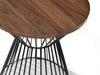 Jersey Round Wire Lamp Table - Walnut Side Table Julian Bowen V2 