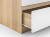 Jupiter 4 Drawer Chest - White/Oak Chest of Drawers Julian Bowen V2 