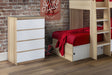 Jupiter 4 Drawer Chest - White/Oak Chest of Drawers Julian Bowen V2 