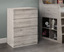 Jupiter 4 Drawer Chest - Grey Oak Chest of Drawers Julian Bowen V2 