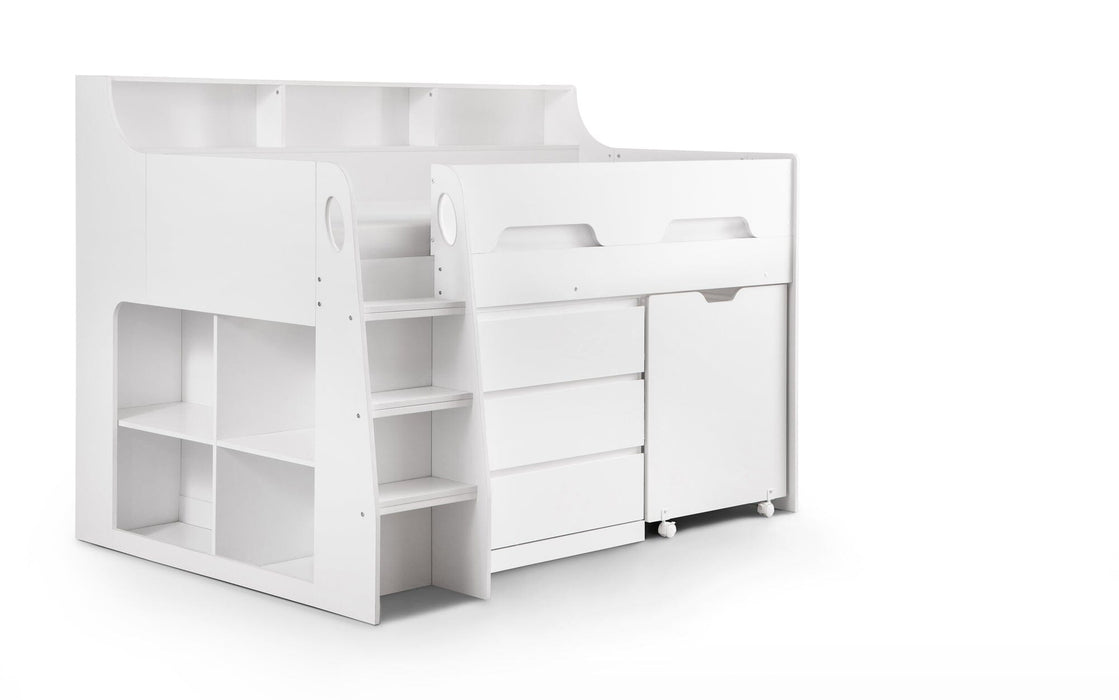 Jupiter Midsleeper White Bunk Beds Julian Bowen V2 