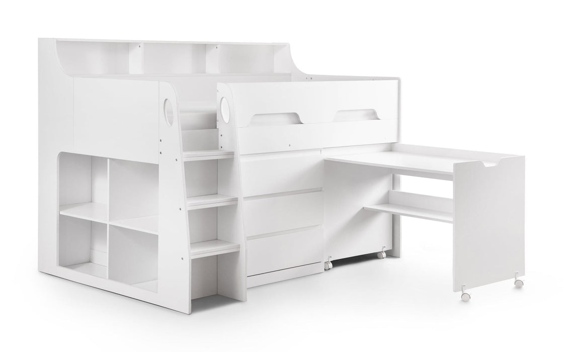 Jupiter Midsleeper White Bunk Beds Julian Bowen V2 