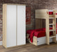 Jupiter 2 Door Wardrobe - White/Oak Wardrobe Julian Bowen V2 