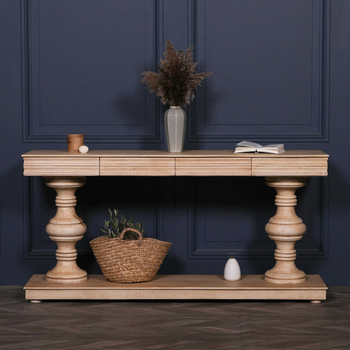 180Cm Wooden Console Table With Drawers Console Table Maison Repro 
