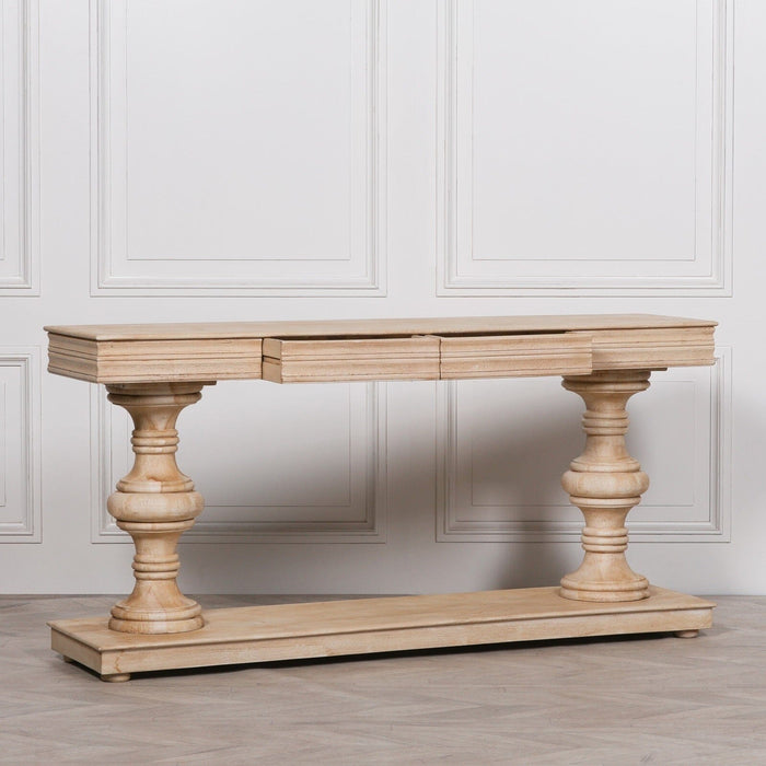 180Cm Wooden Console Table With Drawers Console Table Maison Repro 