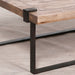 Industrial Wrought Iron Coffee Table With Rustic Wood Top Coffee Table Maison Repro 