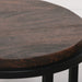 Black Metal Occasional Table With Wooden Top Side Table Maison Repro 